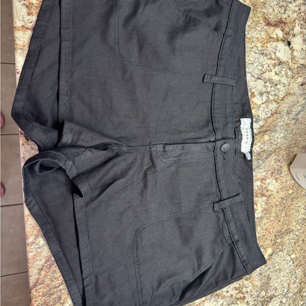 Black Denim Shorts